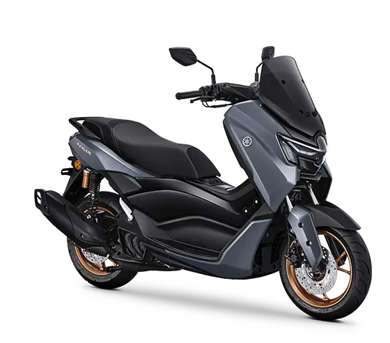 Yamaha NMAX Turbo warna abu-abu dengan pelek perunggu